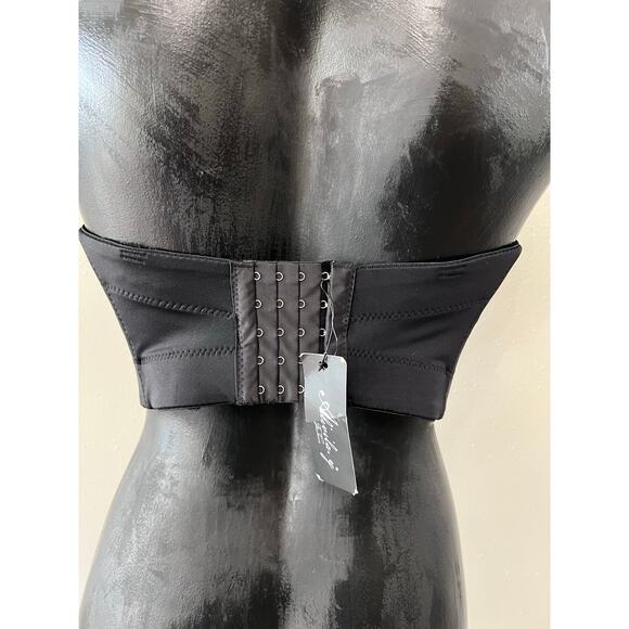 NWT Alivila Y Sequin Bustier Corset Top Sz S Black Silver Coquette Party Club - Picture 2 of 8